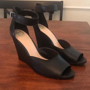 Black Vince Camuto Strappy Wedge sx 12